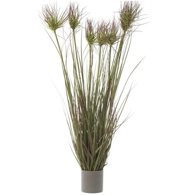 PLANTE DE GAZON ARTIFICIEL AVEC FLEUR 122 CM °28X122CM, POT: °13X14CM ST26533