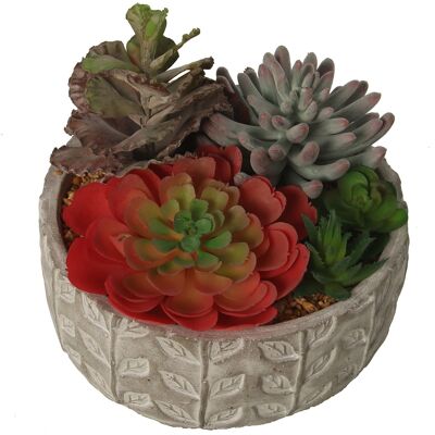 PLANTE SUCCULENTE ARTIFICIELLE _20X22X18CM, POT:°20X8CM ST29968