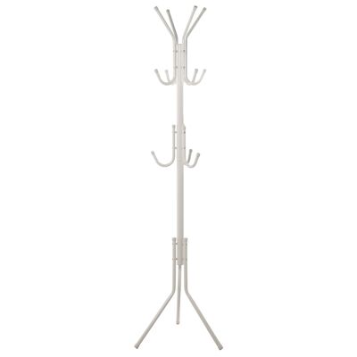 WHITE METAL STANDING COAT RACK 36X36X176CM ST83697