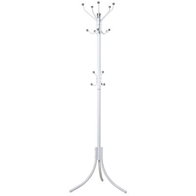 WHITE METAL STANDING COAT RACK 53X53X180CM, HIGH.POST:172CM ST83715