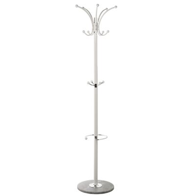 STANDING COAT RACK WHITE METAL/MARBLE BASE °36X175CM ST83694
