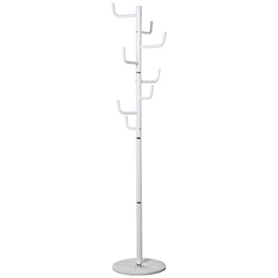 METAL STANDING COAT RACK WITH WHITE MARBLE BASE, 8 ARMS °37X180CM, HIGH.POST:176CM ST83713