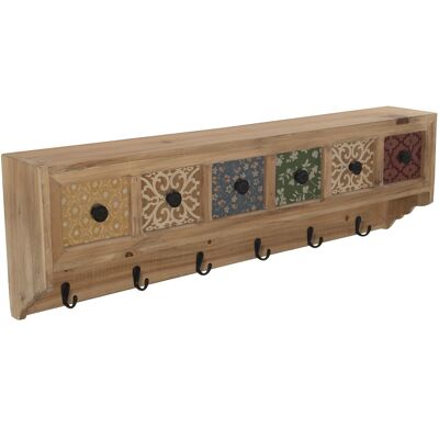 PERCHERO MADERA 6 GANCHOS _82X14,5X25CM ST49643