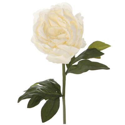 WHITE POLYESTER PEONY _55CM ST27799