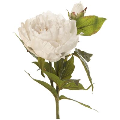 PEONIA POLIESTERE BIANCO _60CM ST27818