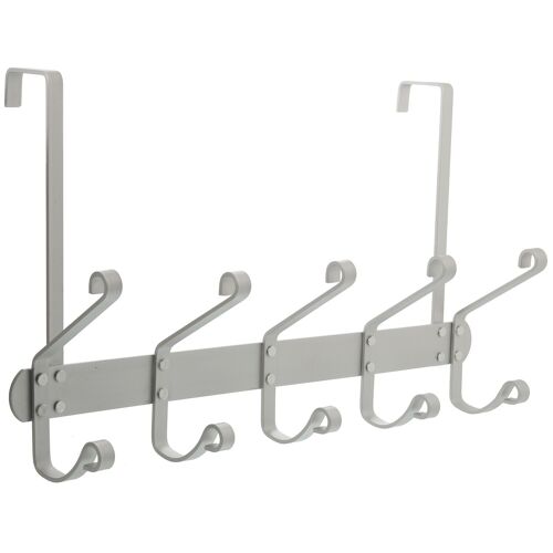 PERCHA PUERTA CROMADA 5 GANCHOS _45X9X25,5CM ST82513