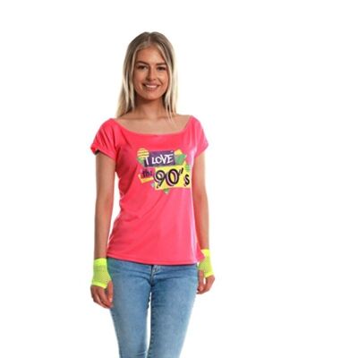 Ladies 90's T-shirt Pink - L