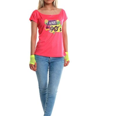 Ladies 90's T-shirt Pink - XL