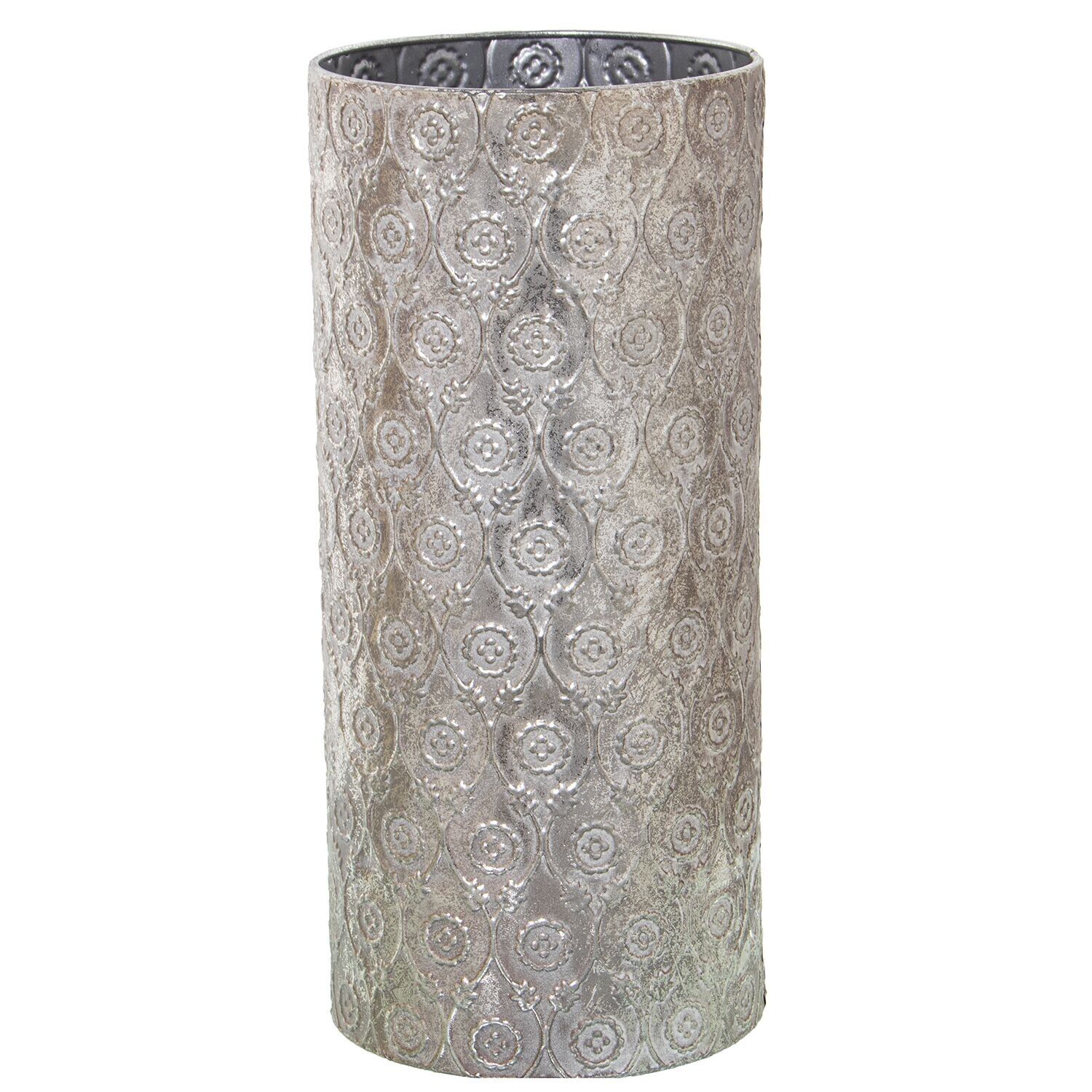 Silberner Metall-Schirmständer 20x43cm st53019