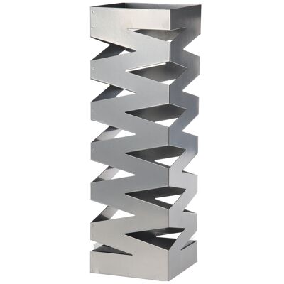 PARAGÜERO METAL PLATEADO CUADRADO 15,5X15,5X49CM ST83339