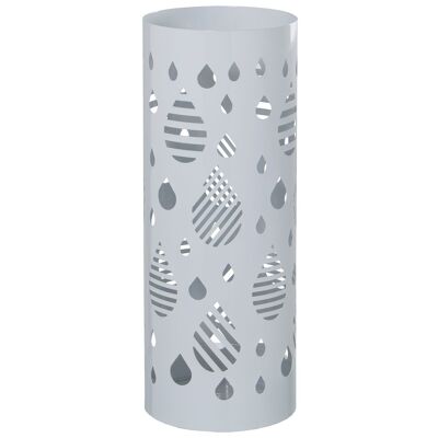 PORTAOMBRELLI ROTONDO IN METALLO BIANCO - DROPS - °19X49CM ST83391