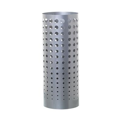 SILVER ROUND METAL UMBRELLA STAND -CIRCLES- °19X49CM ST83407