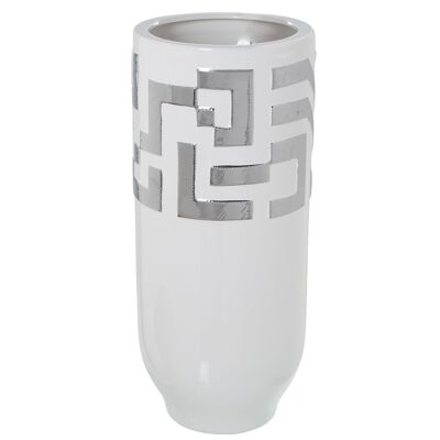 PARAGÜERO PORCELANA BLANCO/PLATA °24,5X56CM ST53905