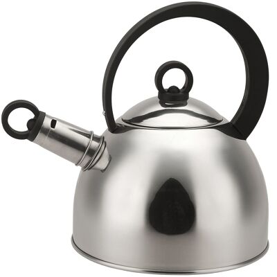 BOUILLOIRE EN ACIER DE 2,5 L AVEC SIFFLET ADAPTÉ AU GAZ, VITRO.,INDUCC,ÉLECT _24X18.5X21.5CM ST520