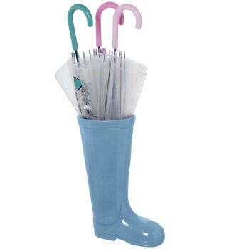 SUPPORT DE PARAPLUIE CÉRAMIQUE BOTTE BLEU _32X18X45CM ST60278 2