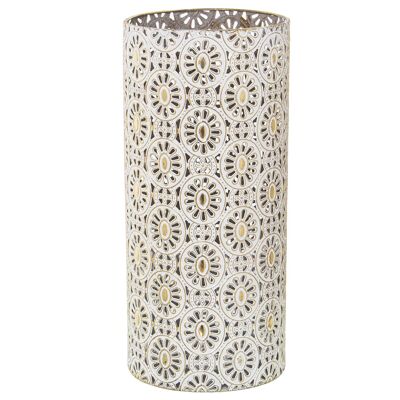 GOLD/WHITE METAL UMBRELLA STAND _°20X43CM ST53004