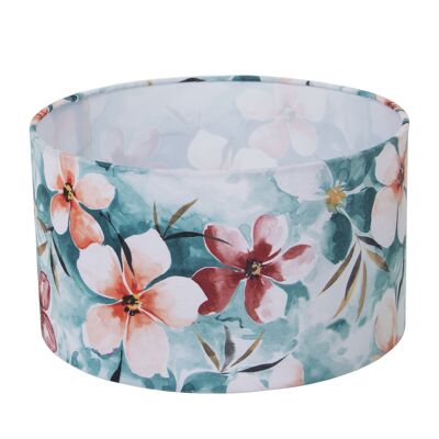 FLOWER PRINTED CYLINDRICAL LAMPSHADE °35X20CM, FOR E-27 BULB ST61549