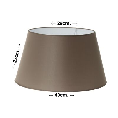 Abat-jour rond 40X29X23 CM (PERCAL) RUBAN MARRON _°40X°29X23CM ST46938