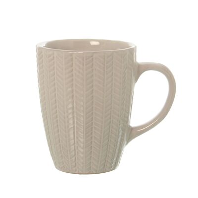 MUG CERÁMICA BEIGE °SUP.8,5X12X10,5CM, 300ML ST7310