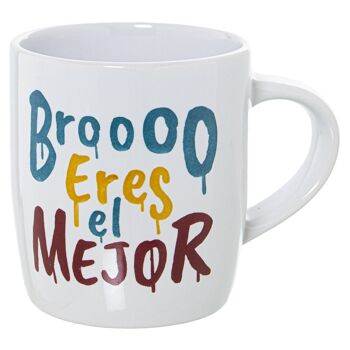 TASSE EN CÉRAMIQUE DÉCORÉE BROOO °8X12X9.5CM, 375ML ST7393 1