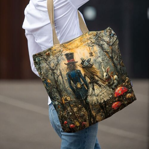 Tote bag "Alice and the Hatter"