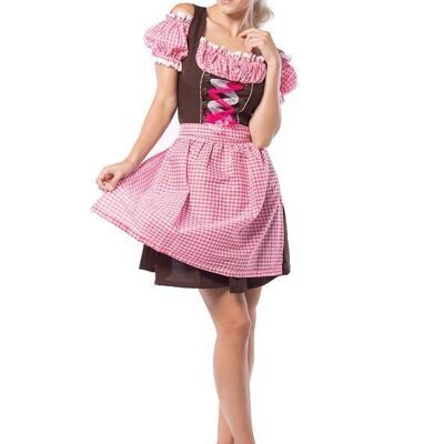 Oktoberfest Dress Anne-Ruth Pink/Brown - 4XL/48