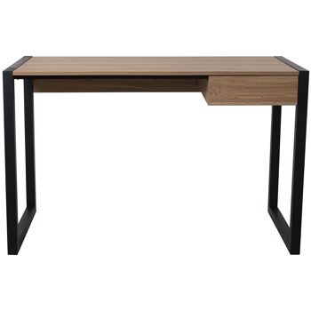 TABLE DE BUREAU EN BOIS PIEDS MÉTAL+84613,Plateau:DM+MÉLAMINE+PV 120X60X76CM ST84612 2