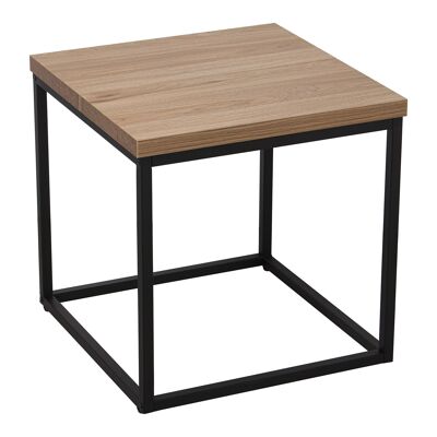 MESA ESQUINA MADERA PATAS METAL, TABLERO: DM+MELAMINA+PVC 50X50X50CM ST84618