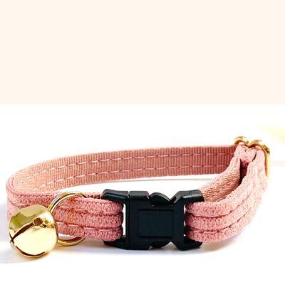 Coral Corduroy Anti-Strangulation Cat Collar