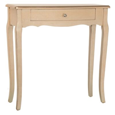 ENTRANCE TABLE WITH CHAMPAGNE WOOD DRAWER _80X30X80CM, FIR+DM ST40229