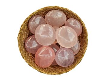 Lot de 1 kg de pierre de palmier en quartz rose (9-10 pièces) - (40 mm - 70 mm) 4