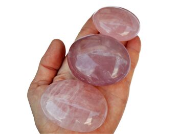 Lot de 1 kg de pierre de palmier en quartz rose (9-10 pièces) - (40 mm - 70 mm) 7