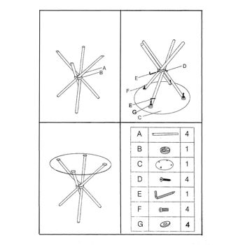 TABLE À MANGER EN VERRE AVEC PIEDS EN MÉTAL CHROME+90957 _°100X76CM-TEMPL VERRE:10MM ST83953 4