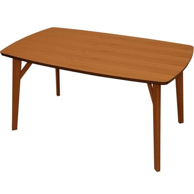 BEECH COLOR WOOD DINING TABLE+90899 (BEECH WOOD) _150X90X75CM-BOARD:25MM ST44072
