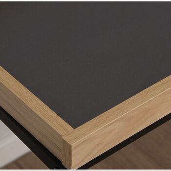 TABLE D'ENTRÉE MÉTAL NOIR BOIS NATUREL 100X30X75.5CM, BOIS : DM ST84623 3