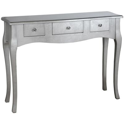 ENTRANCE TABLE WITH 3 SILVERWOOD DRAWERS _105X33X80CM, FIR+DM ST40861
