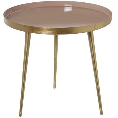 ENAMEL/GOLD METAL AUXILIARY TABLE _°46X46CM ST67828