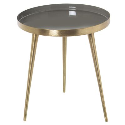 GREEN/GOLD ENAMEL METAL AUXILIARY TABLE _°38X43CM ST67829