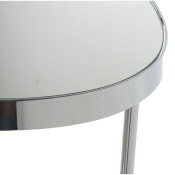 TABLE BASSE ø80CM ACIER CHROME A/VERRE MIROIR °80X40,5CM, MIROIR:5MM EPAISSEUR ST83382 2