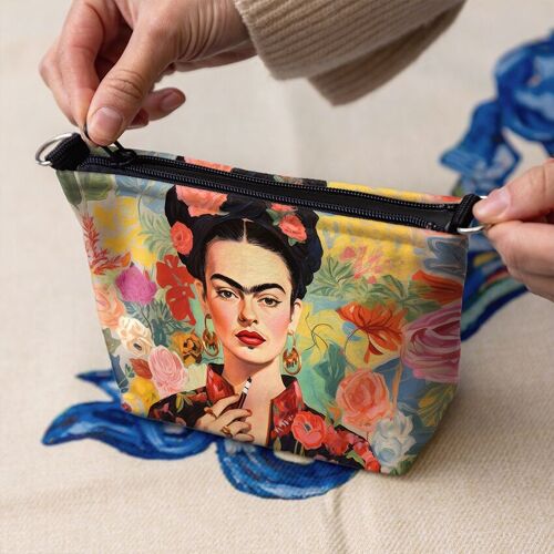 Cosmetic bag "Frida in the flowers"