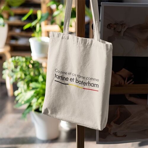 Tote bag ça rime et ça rame