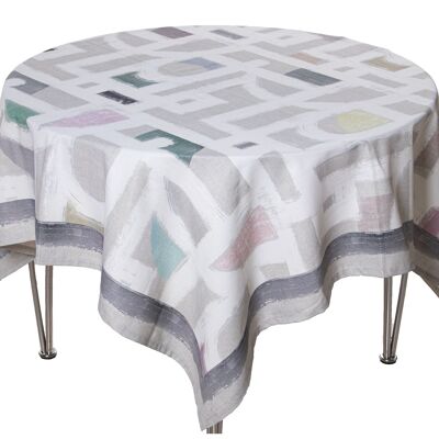VIRGINIA TWILL ANTIM STAIN-PROOF FABRIC TABLECLOTH 145X145CM, 100% POLY╔STER ST20068