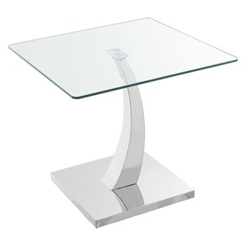 VERRE DE TABLE AUXILIAIRE/ACER0+91154+91155 (BASE: ACIER+DM) 60X60X55CM, VERRE TEMP.8MM ST84163 1