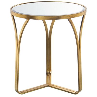 GOLDEN METAL AUXILIARY TABLE AND MIRROR °54X59CM ST71728