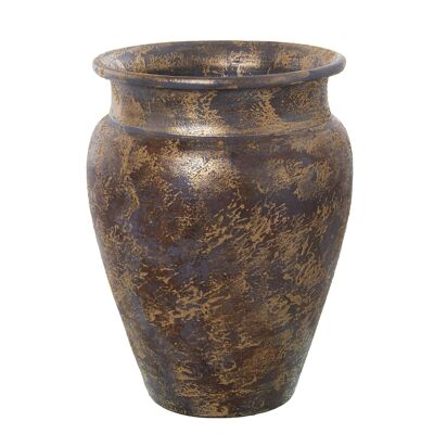 CERAMIC FLOWER POT 40CM AGED GOLD °32X40CM ST60432