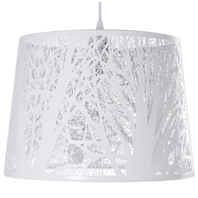 WHITE METAL CEILING LAMP, 1XE27, MAX.60W NOT INCLUDED °35X25CM, CABLE:85CM ST36087