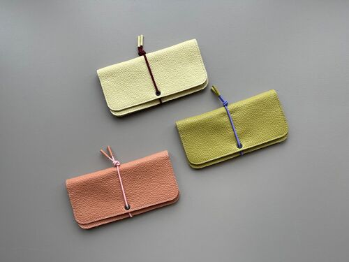 KNOT wallet wide - leather - ice cream colors