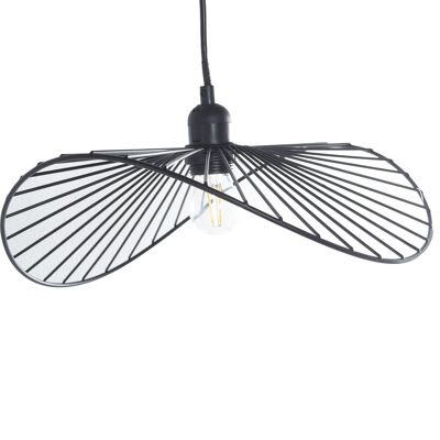 LAMPADA DA SOFFITTO IN METALLO NERO +91197, 1XE27 MAX40W NON INCLUSA _35X35X11CM CAVO:80CM ST39376