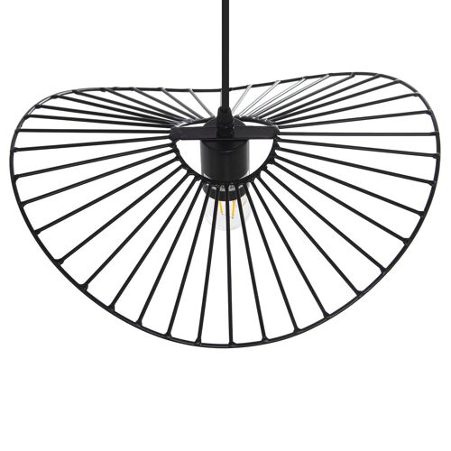 LÁMPARA TECHO METAL NEGRO 1XE27 MAX 60W, NO INCLUIDA _37X32X10CM, CABLE NEGRO 75CM ST36329