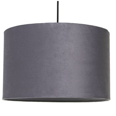 PLAFOND EN MÉTAL ÉCRAN VELOURS GRIS, 1XE27, MAX.40°38X24CM, CÂBLE:100CM ST39935